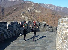 wing chun forms on great wall of china great wall of china, beijing, roots of wing chun, sifu garry, sifu linda, china, wing chun in china, jee shin wing chun, shaolin wing chun,